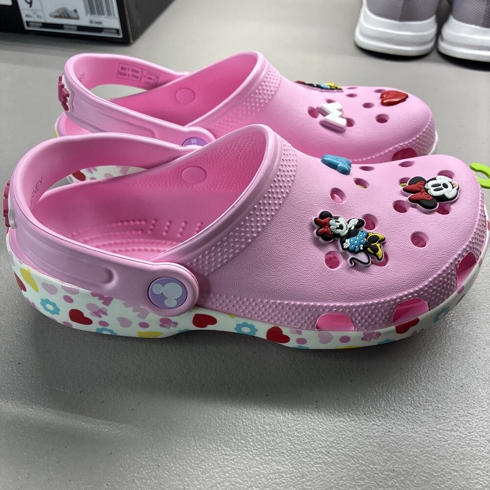 New Girls Size 3 Crocs Disney Minnie Mouse New With Tags J3
